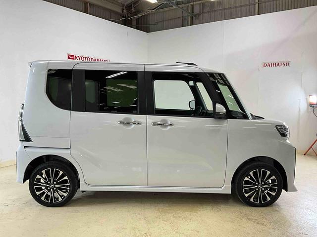 タントカスタムＲＳ　４ＷＤ　ターボワンオーナー　衝突軽減ブレーキ　認定中古車　４ＷＤ　両側電動スライドドア　電動パーキングブレーキ　オートブレーキホールド機能　運転席助手席シートヒーター　ターボ　　オートライト　オーディオレス車（京都府）の中古車