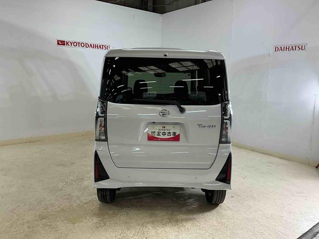 タントカスタムＲＳ　４ＷＤ　ターボワンオーナー　衝突軽減ブレーキ　認定中古車　４ＷＤ　両側電動スライドドア　電動パーキングブレーキ　オートブレーキホールド機能　運転席助手席シートヒーター　ターボ　　オートライト　オーディオレス車（京都府）の中古車