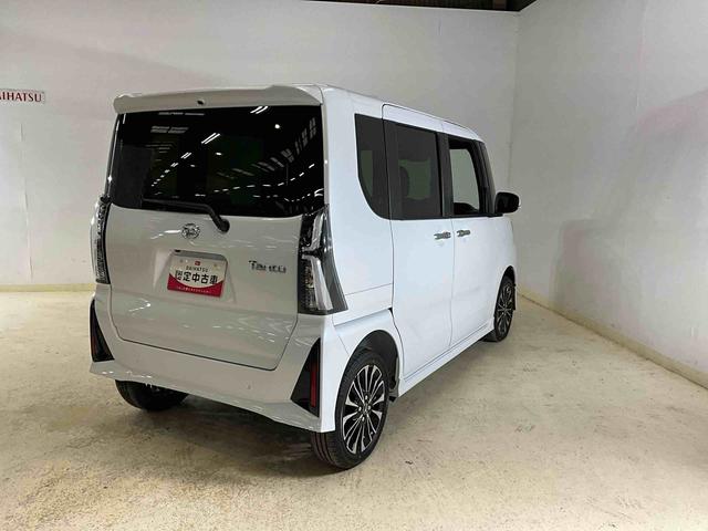 タントカスタムＲＳ　４ＷＤ　ターボワンオーナー　衝突軽減ブレーキ　認定中古車　４ＷＤ　両側電動スライドドア　電動パーキングブレーキ　オートブレーキホールド機能　運転席助手席シートヒーター　ターボ　　オートライト　オーディオレス車（京都府）の中古車