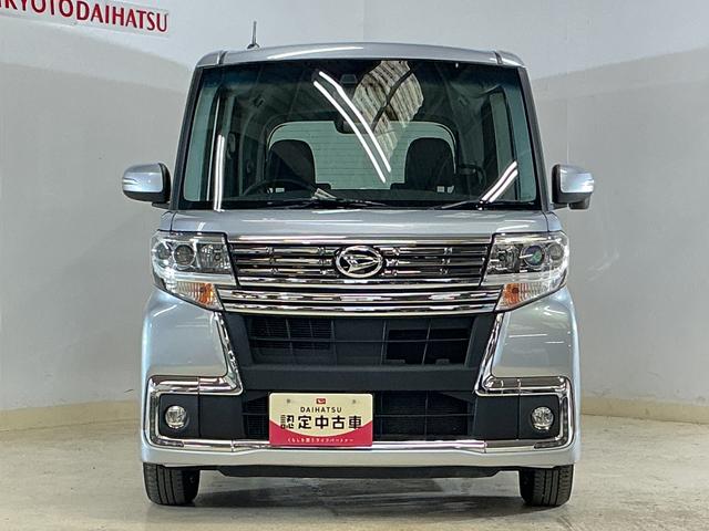 タントカスタムＸ　トップエディションＳＡIII　ＣＤチューナースマートアシストＩＩＩ　ＣＤチューナー　プッシュボタンエンジンスタート　助手席側リヤパワースライドドア　オートエアコン　ＬＥＤヘッドライト　オートライト　シートヒーター　アルミホイール　ＡＢＳ（京都府）の中古車