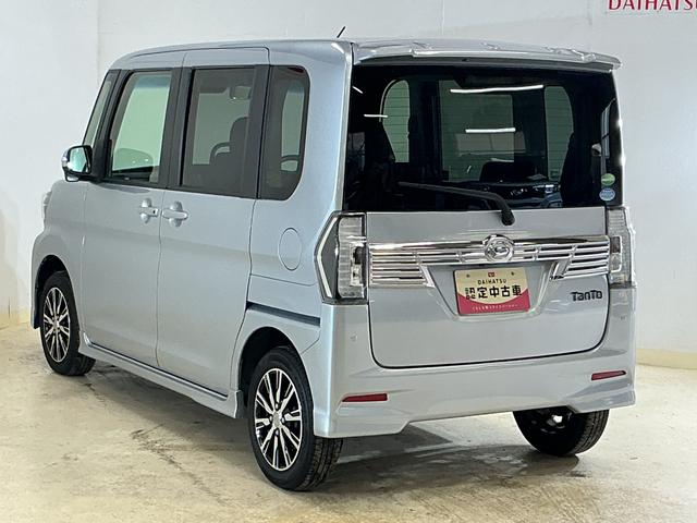 タントカスタムＸ　トップエディションＳＡIII　ＣＤチューナースマートアシストＩＩＩ　ＣＤチューナー　プッシュボタンエンジンスタート　助手席側リヤパワースライドドア　オートエアコン　ＬＥＤヘッドライト　オートライト　シートヒーター　アルミホイール　ＡＢＳ（京都府）の中古車