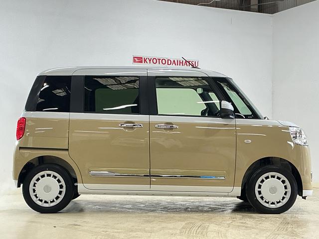 ムーヴキャンバスストライプスＧ　届出済み未使用車　パノラマモニター　ＵＳＢ届出済み未使用車　パノラマモニター　両側電動スライド　前後コーナーセンサー　シートヒーター　電子パーキング　オートマチックハイビーム　オートブレーキホールド　ホッとカップホルダー　ＵＳＢチャージャー（京都府）の中古車