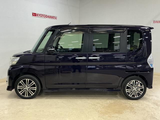 タントカスタムＲＳ　ワンオーナー　ターボ　ナビ　バックカメラワンオーナー　ターボ　ナビ　バックカメラ　ドライブレコーダー　ＥＴＣ　両側電動スライドドア　Ｂｌｕｅｔｏｏｔｈ　１５インチ純正アルミホイール　ＬＥＤヘッドライト　オートライト　スマートキー　ＤＶＤ再生（京都府）の中古車