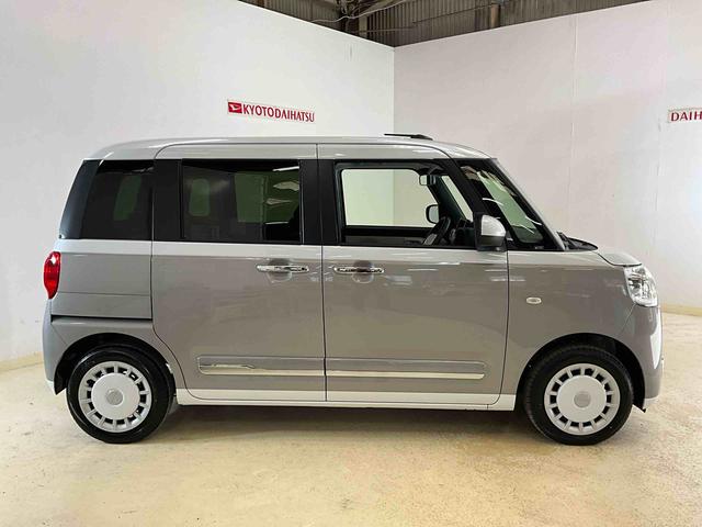 ムーヴキャンバスストライプスＧバックカメラ対応　ＬＥＤヘッドランプ　プッシュボタンスタート　キーフリーシステム　アイドリングストップ　オートエアコン　シートヒーター　ベンチシート　オートライト　両側電動スライドドア　ＡＢＳ（京都府）の中古車