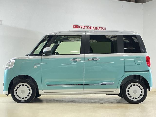 ムーヴキャンバスストライプスＧ　届出済み未使用車　４ＷＤ　バックカメラ届出済み未使用車　４ＷＤ　バックカメラ　両側電動スライドドア　前後コーナーセンサー　シートヒーター　電子パーキング　オートマチックハイビーム　オートブレーキホールド　ホッとカップホルダー　ＵＳＢ（京都府）の中古車