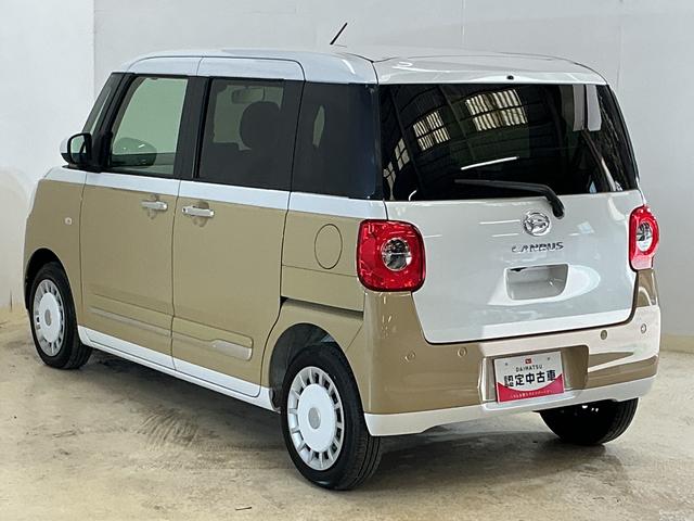 ムーヴキャンバスストライプスＧターボ　デモカー　バックカメラ　両側電動デモカー　バックカメラ　両側電動スライドドア　アダプティブクルーズコントロール　前後コーナーセンサー　前席シートヒーター　電子パーキング　オートブレーキホールド　オートマチックハイビーム　スマアシ（京都府）の中古車