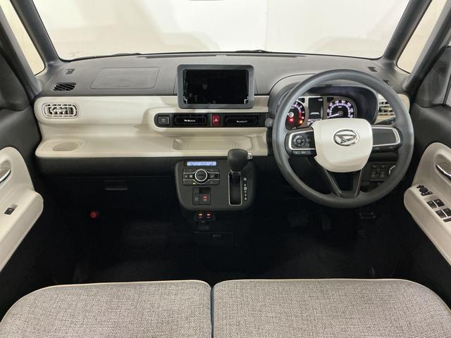 ムーヴキャンバスストライプスＧ　届出済み未使用車　４ＷＤ　バックカメラ届出済み未使用車　４ＷＤ　バックカメラ　両側電動スライドドア　前後コーナーセンサー　前席シートヒーター　電子パーキング　オートブレーキホールド　オートマチックハイビーム　ホッとカップホルダー　ＵＳＢ（京都府）の中古車