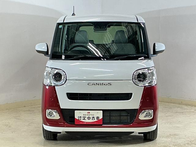 ムーヴキャンバスストライプスＧ　届出済み未使用車　４ＷＤ　バックカメラ届出済み未使用車　４ＷＤ　バックカメラ　両側電動スライドドア　前後コーナーセンサー　前席シートヒーター　電子パーキング　オートブレーキホールド　オートマチックハイビーム　ホッとカップホルダー　ＵＳＢ（京都府）の中古車