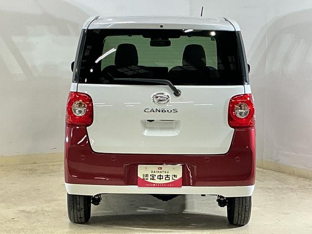 ムーヴキャンバスストライプスＧ　届出済み未使用車　４ＷＤ　バックカメラ届出済み未使用車　４ＷＤ　バックカメラ　両側電動スライドドア　前後コーナーセンサー　前席シートヒーター　電子パーキング　オートブレーキホールド　オートマチックハイビーム　ホッとカップホルダー　ＵＳＢ（京都府）の中古車