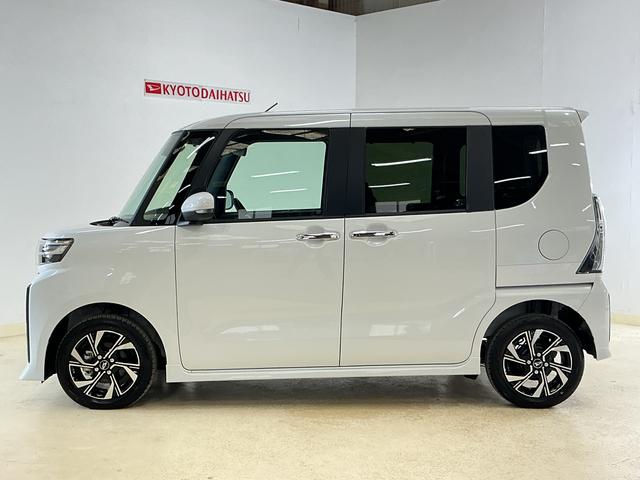 タントカスタムＸ　届出済み未使用車　バックカメラ　ＥＴＣ　両側電動届出済み未使用車　バックカメラ　ＥＴＣ　両側電動スライドドア　前後コーナーセンサー　前席シートヒーター　電子パーキング　オートマチックハイビーム　オートブレーキホールド　１４インチ純正アルミホイール（京都府）の中古車