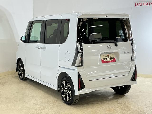 タントカスタムＸ　届出済み未使用車　バックカメラ　ＥＴＣ　両側電動届出済み未使用車　バックカメラ　ＥＴＣ　両側電動スライドドア　前後コーナーセンサー　前席シートヒーター　電子パーキング　オートマチックハイビーム　オートブレーキホールド　１４インチ純正アルミホイール（京都府）の中古車