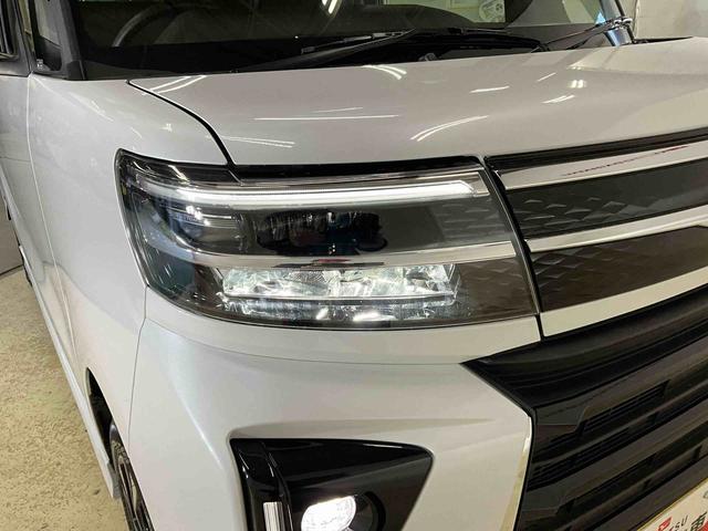 タントカスタムＸ　届出済未使用車　ナビ　バックカメラ　地デジ届出済未使用車　ナビ　フルセグチューナー　ブルートゥース対応　バックカメラ　スマートアシスト　プッシュボタンエンジンスタート　両側リヤパワースライドドア　コーナーセンサー　ＬＥＤヘッドライト　ＡＢＳ（京都府）の中古車