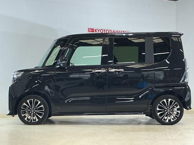 タントカスタムＲＳ　届出済み未使用車　ターボ　パノラマモニター届出済み未使用車　ターボ　パノラマモニター　両側電動スライドドア　前後コーナーセンサー　シートヒーター　電子パーキング　オートブレーキホールド　オートマチックハイビーム　１５インチ純正アルミホイール（京都府）の中古車