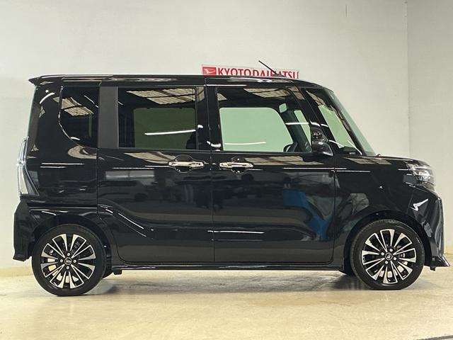 タントカスタムＲＳ　届出済み未使用車　ターボ　パノラマモニター届出済み未使用車　ターボ　パノラマモニター　両側電動スライドドア　前後コーナーセンサー　シートヒーター　電子パーキング　オートブレーキホールド　オートマチックハイビーム　１５インチ純正アルミホイール（京都府）の中古車