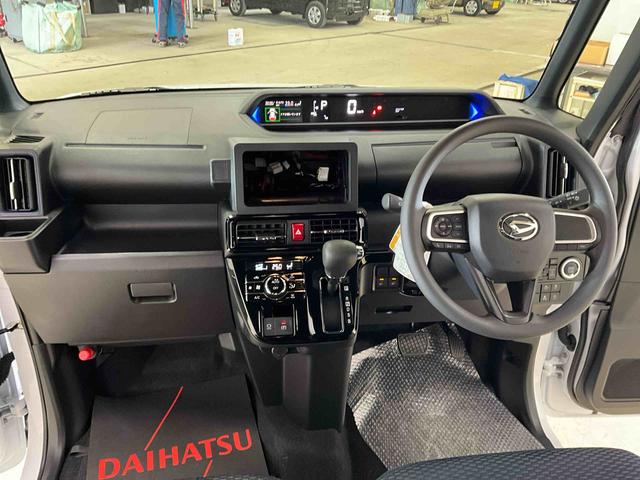タントカスタムＸ　届出済未使用車ダイハツ認定中古車　予防安全機能スマートアシスト搭載　アイドリングストップ　オートライト　オートマチックハイビーム　電動格納ミラー　パノラマモニター　ＬＥＤヘッドライト　キーフリー　シートヒーター（京都府）の中古車