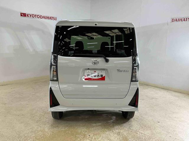 タントカスタムＸ　届出済未使用車ダイハツ認定中古車　予防安全機能スマートアシスト搭載　アイドリングストップ　オートライト　オートマチックハイビーム　電動格納ミラー　パノラマモニター　ＬＥＤヘッドライト　キーフリー　シートヒーター（京都府）の中古車