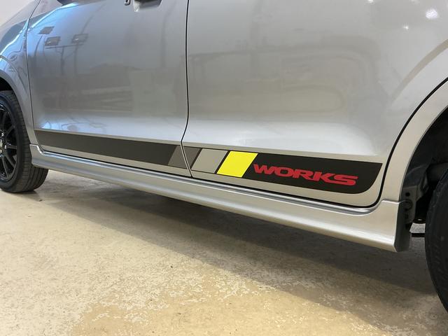 アルトワークスベースグレード　１オーナー　ターボ　５速ＭＴ　ＣＤオーディオワンオーナー　ターボ　５速ＭＴ車　ＣＤオーディオ　ＲＥＣＡＲＯシート　１５インチ純正アルミホイール　スマートキー　プッシュスタート　ＬＥＤヘッドライト　フォグライト　電格ミラースペアキー　ドアバイザー（京都府）の中古車