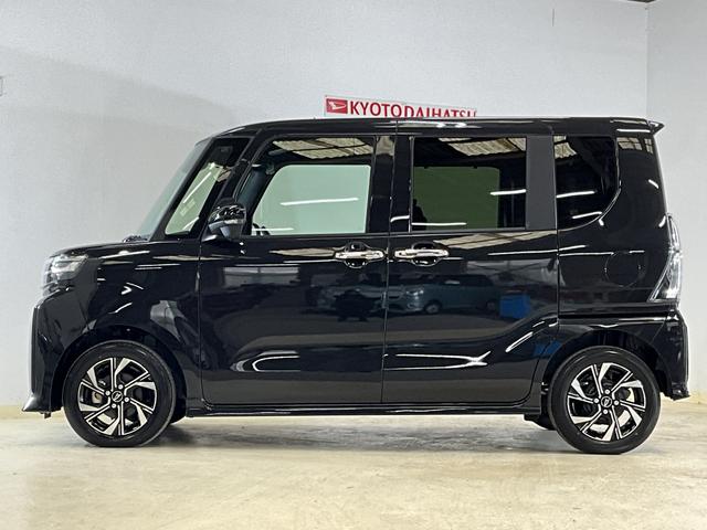 タントカスタムＸ　届出済未使用車　パノラマモニター届出済未使用車　スマートアシスト　パノラマモニター　プッシュボタンエンジンスタート　両側リヤパワースライドドア　ＬＥＤヘッドライト　オートエアコン　オートライト　コーナーセンサー　シートヒーター（京都府）の中古車