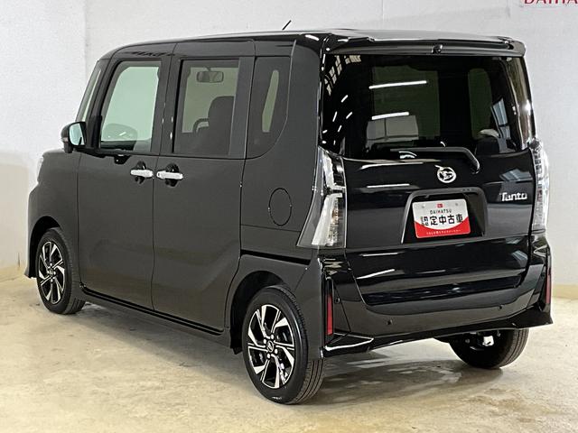 タントカスタムＸ　届出済未使用車　パノラマモニター届出済未使用車　スマートアシスト　パノラマモニター　プッシュボタンエンジンスタート　両側リヤパワースライドドア　ＬＥＤヘッドライト　オートエアコン　オートライト　コーナーセンサー　シートヒーター（京都府）の中古車