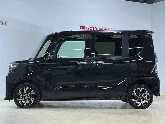 タントカスタムＸ　届出済み未使用車　パノラマモニター　両側電動届出済み未使用車　パノラモニター　両側電動スライドドア　コーナーセンサー　シートヒーター　スマートキー　電子パーキング　オートブレーキホールド　オートマチックハイビーム　１４インチ純正アルミホイール（京都府）の中古車