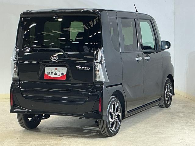 タントカスタムＸ　届出済み未使用車　パノラマモニター　両側電動届出済み未使用車　パノラモニター　両側電動スライドドア　コーナーセンサー　シートヒーター　スマートキー　電子パーキング　オートブレーキホールド　オートマチックハイビーム　１４インチ純正アルミホイール（京都府）の中古車