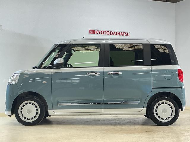ムーヴキャンバスストライプスG デモカー ディスプレイオーディオ USB接続デモカー ディスプレイオーディオ バックカメラ 両側電動スライドドア ワイヤレス充電 ホットカップホルダー 前後コーナーセンサー 電子パーキング オートマチックハイビーム シートヒーター USB接続(京都府)の中古車
