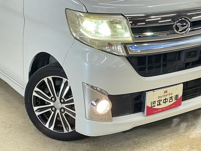 タントカスタムＲＳ　ＳＡ　ワンオーナー　ターボ　ナビ　バックカメラワンオーナー　ターボ　ナビ　バックカメラ　前後ドライブレコーダー　ＥＴＣ　両側電動スライドドア　１５インチ純正アルミホイール　ＵＳＢ接続　ＤＶＤ再生　フルセグＴＶ　オートエアコン　横滑り防止装置（京都府）の中古車
