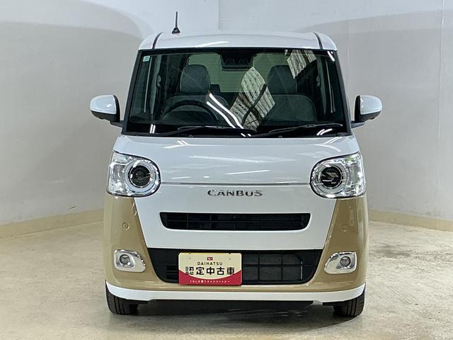 ムーヴキャンバスストライプスＧ　届出済み未使用車　パノラマモニター　スマアシ届出済み未使用車　パノラマモニター　両側電動スライドドア　ホットカップホルダー　シートヒーター　前後コーナーセンサー　電子パーキング　オートマチックハイビーム　ＵＳＢチャージャー　スマートキー（京都府）の中古車