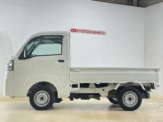 ハイゼットトラックスタンダードＳＡIIIｔ　４ＷＤ　ＬＥＤヘッドライトワンオーナー　４ＷＤ　スマートアシストＩＩＩｔ　ＡＭ／ＦＭチューナー　マニュアルエアコン　スチールホイール　ラバーマット　ＥＴＣ　テールゲートチェーン　運転席エアバッグ　パワステ　ＬＥＤヘッドライト（京都府）の中古車