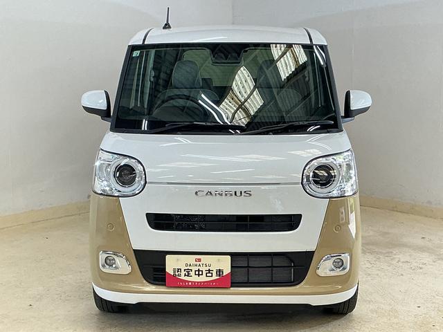 ムーヴキャンバスストライプスＧターボ　展示車　９インチディスプレイオーディオ展示車　９インチディスプレイオーディオ　バックカメラ　両側パワースライドドア　ホットカップホルダー　シートヒーター　アダプティブクルーズコントロール　ワイヤレス充電　コーナーセンサー　フルセグＴＶ（京都府）の中古車