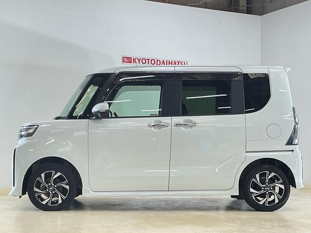 タントカスタムＸ　レンタカーアップ　ナビ　パノラマモニター　ＥＴＣレンタカーアップ　ナビＴＶ　パノラマモニター　ドライブレコーダー　ＥＴＣ　両側パワースライドドア　シートヒーター　コーナーセンサー　電動パーキングブレーキ　オートハイビーム　Ｂｌｕｅｔｏｏｔｈ（京都府）の中古車