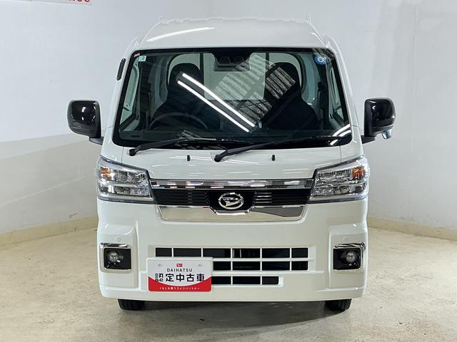 ハイゼットトラックジャンボエクストラ 電子制御式4WD CVT車 デモカー電子制御式4WD CVT デモカー 禁煙車 荷台作業灯 3方開 コーナーセンサー オートハイビーム LEDヘッドライト フォグライト プッシュスタート スマートキー 電動格納ドアミラー オートライト(京都府)の中古車