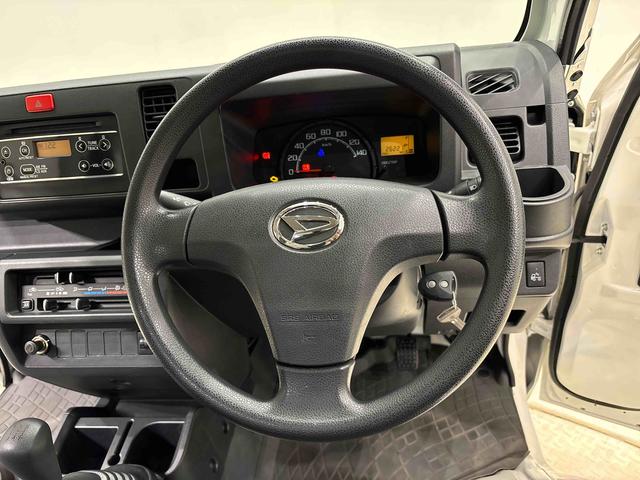 ハイゼットトラックエクストラハロゲンヘッドランプ　トップシェイドガラス　格納式テールゲートチェーン　ＬＥＤフォグランプ　　大型荷台作業灯　運転席バニティミラー　サビ長期保証　キーレスエントリー（広島県）の中古車