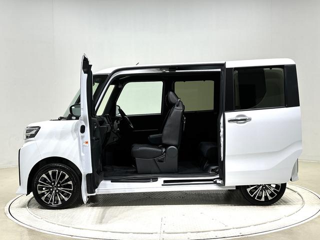 タントカスタムＲＳ　　キーフリーシステム　バックカメラＬＥＤオートライト　パワースライドドアウェルカムオープン機能　電動パーキングブレーキ　運転席助手席シートヒーター　アルミホイール　キーフリーシステム　　オート電動格納式ドアミラー　ステアリングスイッチ（広島県）の中古車