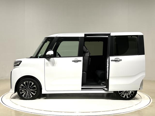タントカスタムＲＳ　前席シートヒーター　全周囲カメラ　ターボ車ＬＥＤヘッドライト　ＬＥＤフォグランプ　オートブレーキホールド機能付き電動パーキングブレーキ　両側電動スライドドア　プッシュボタンスタート　ＳＲＳサイドエアバッグ　オーディオ操作用ステアリングスイッチ（広島県）の中古車