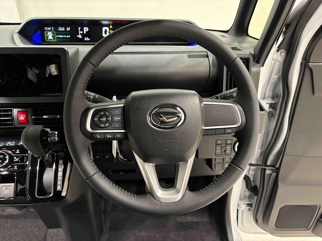 タントカスタムＲＳ　前席シートヒーター　全周囲カメラ　ターボ車ＬＥＤヘッドライト　ＬＥＤフォグランプ　オートブレーキホールド機能付き電動パーキングブレーキ　両側電動スライドドア　プッシュボタンスタート　ＳＲＳサイドエアバッグ　オーディオ操作用ステアリングスイッチ（広島県）の中古車