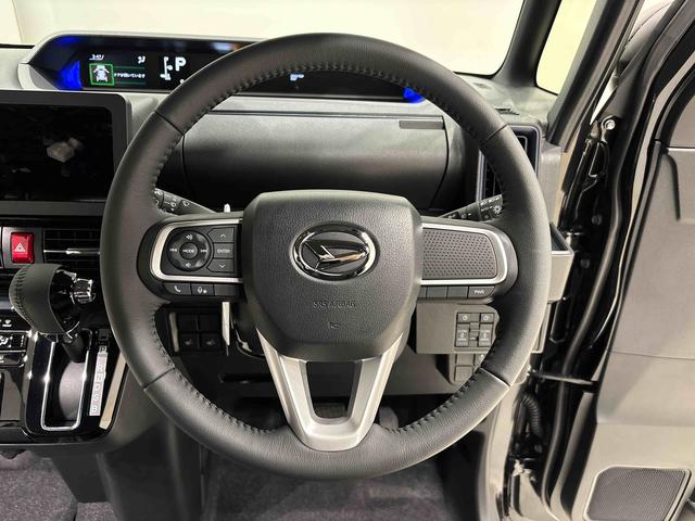 タントカスタムＲＳ　ターボ車　バックカメラ　前席シートヒーターＬＥＤヘッドライト　ＬＥＤフォグランプ　両側電動スライドドア　オートブレーキホールド機能付き電動パーキングブレーキ　前席シートヒーター　ＳＲＳサイドエアバッグ　オーディオ操作用ステアリングスイッチ（広島県）の中古車