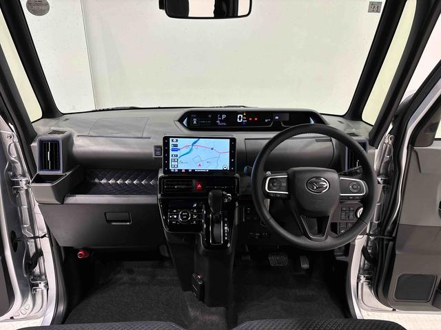 タントカスタムＲＳ　ナビ　バックカメラ　ＥＴＣＬＥＤオートライト　パワースライドドアウェルカムオープン機能　運転席ロングスライドシ−ト　助手席ロングスライド　助手席イージークローザー　運転席助手席シートヒーター　１５インチアルミホイール（広島県）の中古車