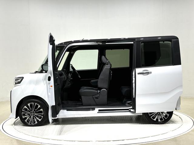 タントカスタムＲＳ　２ＷＤ　ＣＶＴ車　パノラマモニターカメラミラクルオープンドア　キーフリーシステム　両側電動スライドドア　オート電動格納ドアミラー　運転席・助手席シートヒーター　ＬＥＤヘッドランプ＆フォグランプ　電動パーキングブレーキ（広島県）の中古車