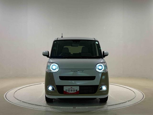 ムーヴキャンバスストライプスＧ　両側電動スライドドア　ＬＥＤヘッドライトバックカメラ　メッキアウターハンドル　メッキサイドガーニッシュ　ＬＥＤフォグランプ　オーディオ操作用ステアリングスイッチ　オーディオレス　オートホールドブレーキ機能付サイドブレーキ　前席シートヒーター（広島県）の中古車