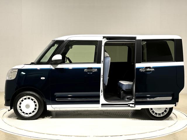 ムーヴキャンバスストライプスＧターボ　２ＷＤ　ＣＶＴ車ＬＥＤヘッドランプ＆フォグランプ　アダプティブクルーズコントロール　両側電動スライドドア　キーフリーシステム　オート格納式電動ドアミラー　運転席・助手席シートヒーター　バックカメラ（広島県）の中古車