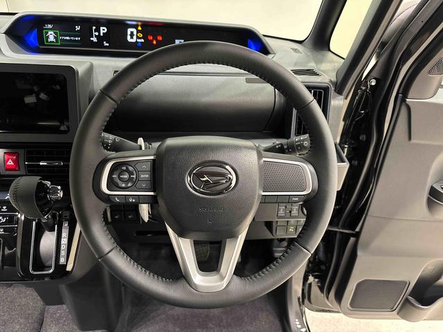 タントカスタムＲＳ　バックカメラ　電動パーキングブレーキＬＥＤオートライト　パワースライドドアウェルカムオープン機能　運転席助手席シートヒーター　アルミホイール　キーフリーシステム　　オート電動格納式ドアミラー（広島県）の中古車