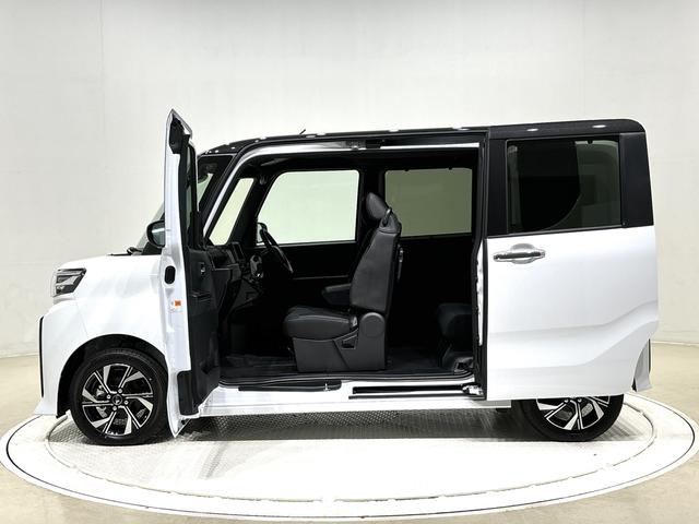 タントカスタムＸ　両側電動スライドドア　バックカメラ運転席・助手席シートヒーター　リヤヒーターダクト　運転席シートリフター　チルトステアリング　１４インチ純正アルミホイール　３６０°スーパーＵＶ＆ＩＲカットガラス　電動パーキングブレーキブレーキ（広島県）の中古車