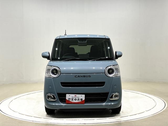 ムーヴキャンバスセオリーＧ　バックカメラ　ホットカップホルダーＬＥＤヘッドランプ　置き楽ボックス　オートライト　プッシュボタンスタート　セキュリティアラーム　両側パワースライドドア　キーフリーシステム　　オート電動格納式ドアミラー（広島県）の中古車