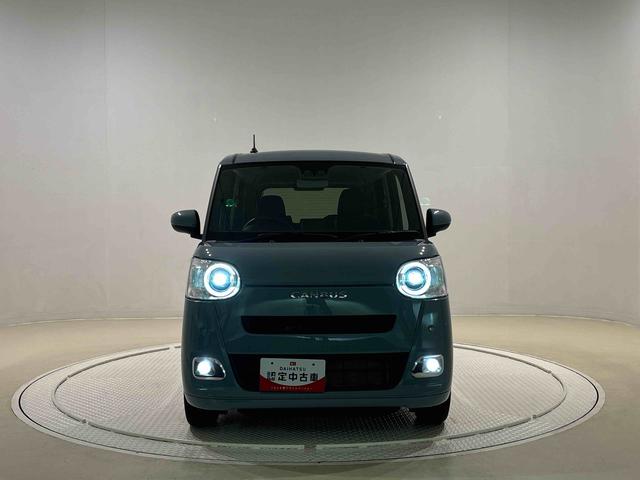 ムーヴキャンバスセオリーＧ　バックカメラ　ホットカップホルダーＬＥＤヘッドランプ　置き楽ボックス　オートライト　プッシュボタンスタート　セキュリティアラーム　両側パワースライドドア　キーフリーシステム　　オート電動格納式ドアミラー（広島県）の中古車
