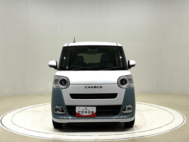 ムーヴキャンバスストライプスＧターボ　ＬＥＤヘッドライト　電動パーキング電動パーキングブレーキブレーキ　オートブレーキホールド機能　運転席・助手席シートヒーター　運転席チルトステアリング　運転席シートリフター　オートライト　キーフリーシステム（広島県）の中古車