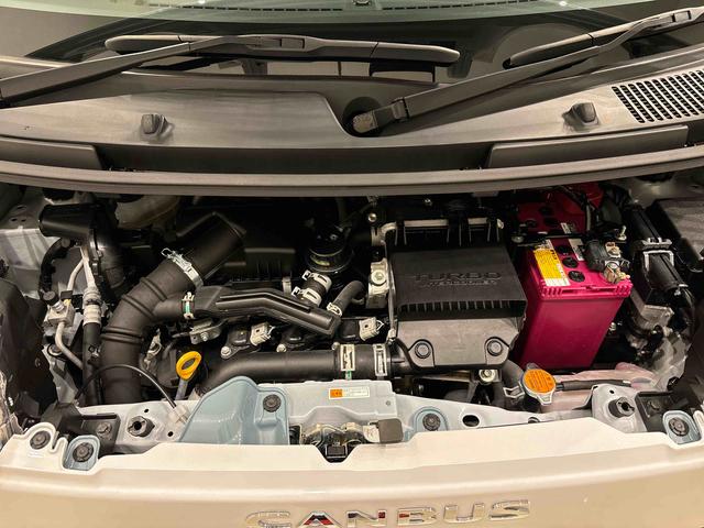 ムーヴキャンバスストライプスＧターボ　ＬＥＤヘッドライト　電動パーキング電動パーキングブレーキブレーキ　オートブレーキホールド機能　運転席・助手席シートヒーター　運転席チルトステアリング　運転席シートリフター　オートライト　キーフリーシステム（広島県）の中古車