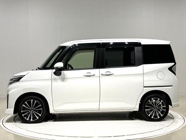 トールカスタムＧ　ターボ　電動パーキングブレーキ　アルミホイールＬＥＤヘッドランプ・フォグランプ　　アルミホイール　オートライト　プッシュボタンスタート　オートエアコン　クルーズコントロール　　コーナーセンサー　両側パワースライドドア　キーフリーシステム（広島県）の中古車
