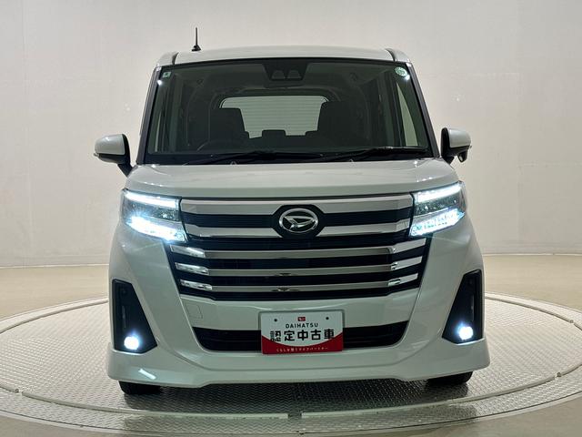 トールカスタムＧ　ターボ　電動パーキングブレーキ　アルミホイールＬＥＤヘッドランプ・フォグランプ　　アルミホイール　オートライト　プッシュボタンスタート　オートエアコン　クルーズコントロール　　コーナーセンサー　両側パワースライドドア　キーフリーシステム（広島県）の中古車