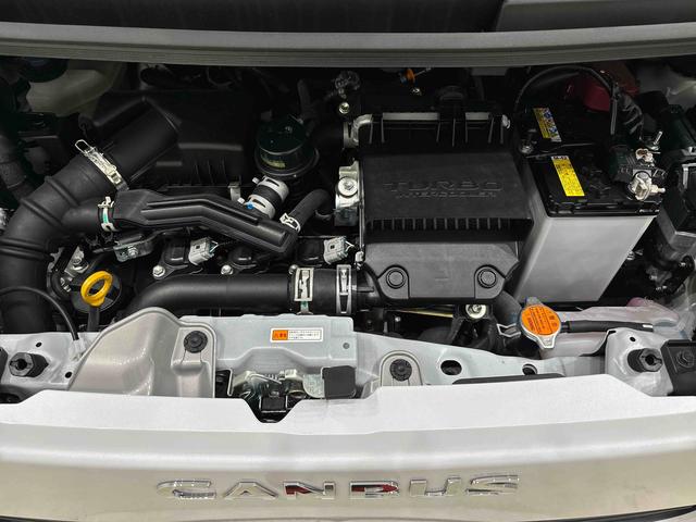 ムーヴキャンバスストライプスＧターボ　両側電動スライドドア　キーフリー全車速追従機能付ＡＣＣ　純正ナビ装着用アップグレードパック　運転席・助手席シートヒーター　運転席シートリフター　チルトステアリング　電動パーキングブレーキブレーキ　オートブレーキホールド機能（広島県）の中古車